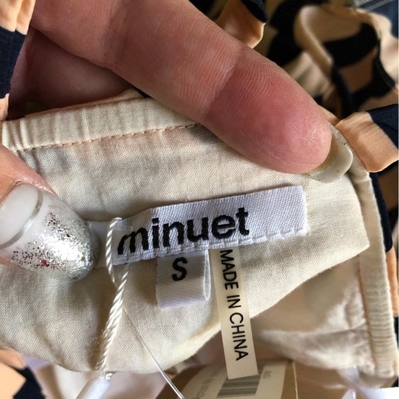 NWT;Sleeveless Dress; 4 Shoulder Straps;Midnight Blue & Rose Beige Line Patterns - Picture 11 of 12